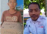 Aminudin Guru SDN 01 Sumber Rejo Berikan Sepatu Baru untuk Siswanya