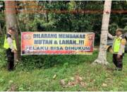 Memasuki Musim Kemarau Polsek Belitang II Pasang Bener Karhutla