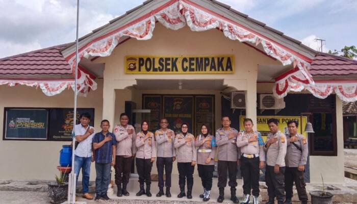 Penilaian Lomba Kebersihan Polsek Cempaka Oleh Tim Polres OKU Timur