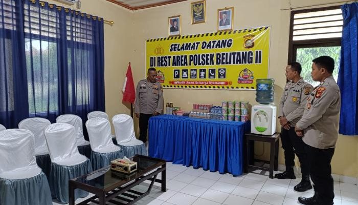 Polsek Belitang II Siapkan Rest Area untuk OPS Ketupat Musi 2025