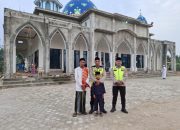 Pengamanan Sholat Idul Adha 1446 H di Masjid Jami Al Falah Desa Sumber Jaya