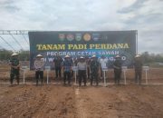 Penanaman Padi Perdana Menggunakan Drone di Desa Toto Rejo 