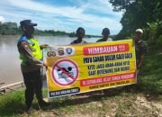 Polsek Madang Suku I Berikan Himbauan Larangan Mandi di Sungi