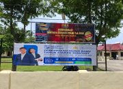 Pemasangan Banner Penerimaan Bintara Brimob Polri Tahun 2026 di Belitang II