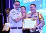 Keren, Angka Kecelakaan Turun Satlantas OKU Timur Dapat Penghargaan dari Jasaraharja